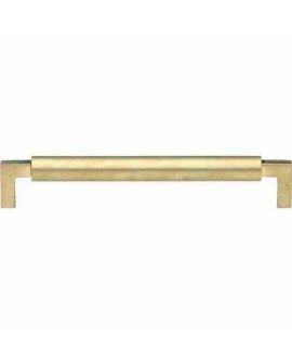 Meubelgreep Bauhaus messing getrommeld 96mm