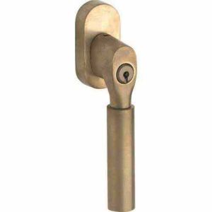 SKG2 Draaikiep sluiting Bauhaus/ovaal messing antiek