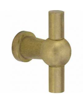 Meubelknop Chemin de Fer 58x10mm messing getrommeld